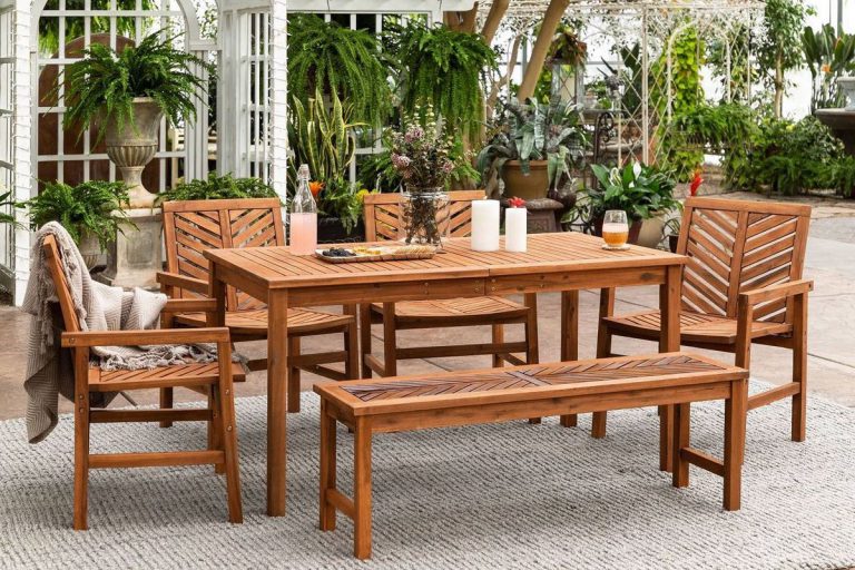 wooden dining table set
