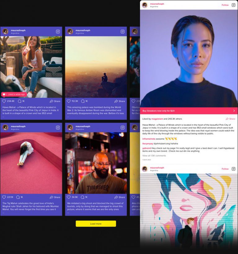 Social media feeds are the feed of content that has been collected and curated from social media using hashtags, handles, tags, mentions, pages, channels, etc. that you can easily embed on your website.