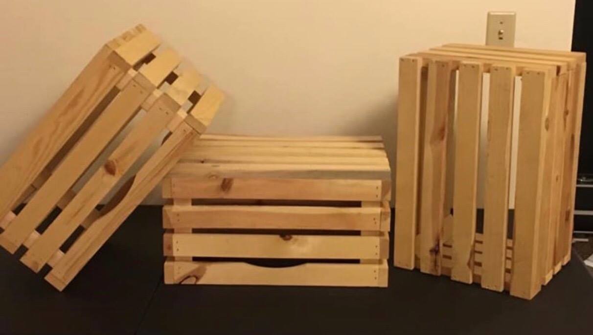 large wooden crates